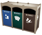 Recycling, waste disposal, and trash bins for efficient waste management.