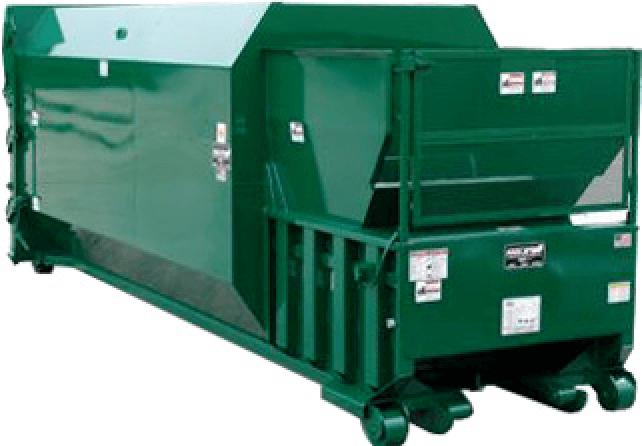 trash compactor front view isolated