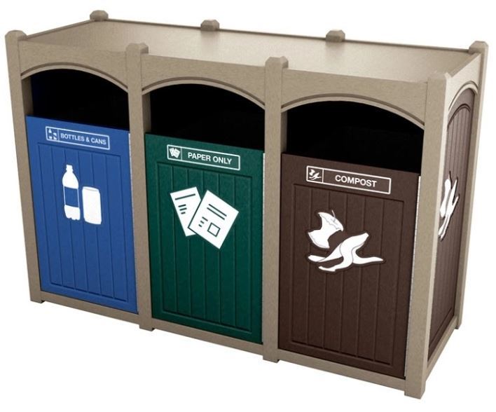 outdoor waste receptacle