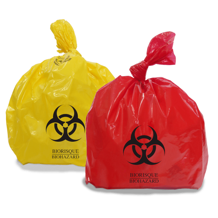biomedical waste bags - isolated