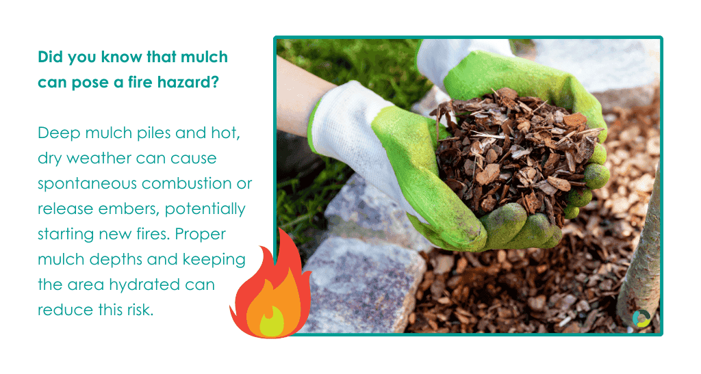 Person handling mulch for sustainable waste management and eco-conscious summer practices.