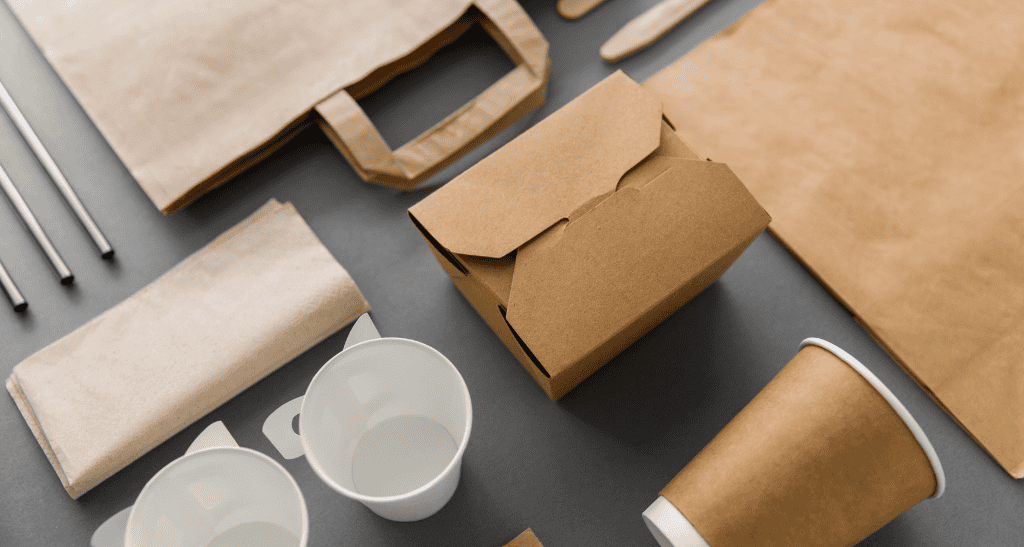Recyclable paper and cardboard packaging materials for sustainable waste management.