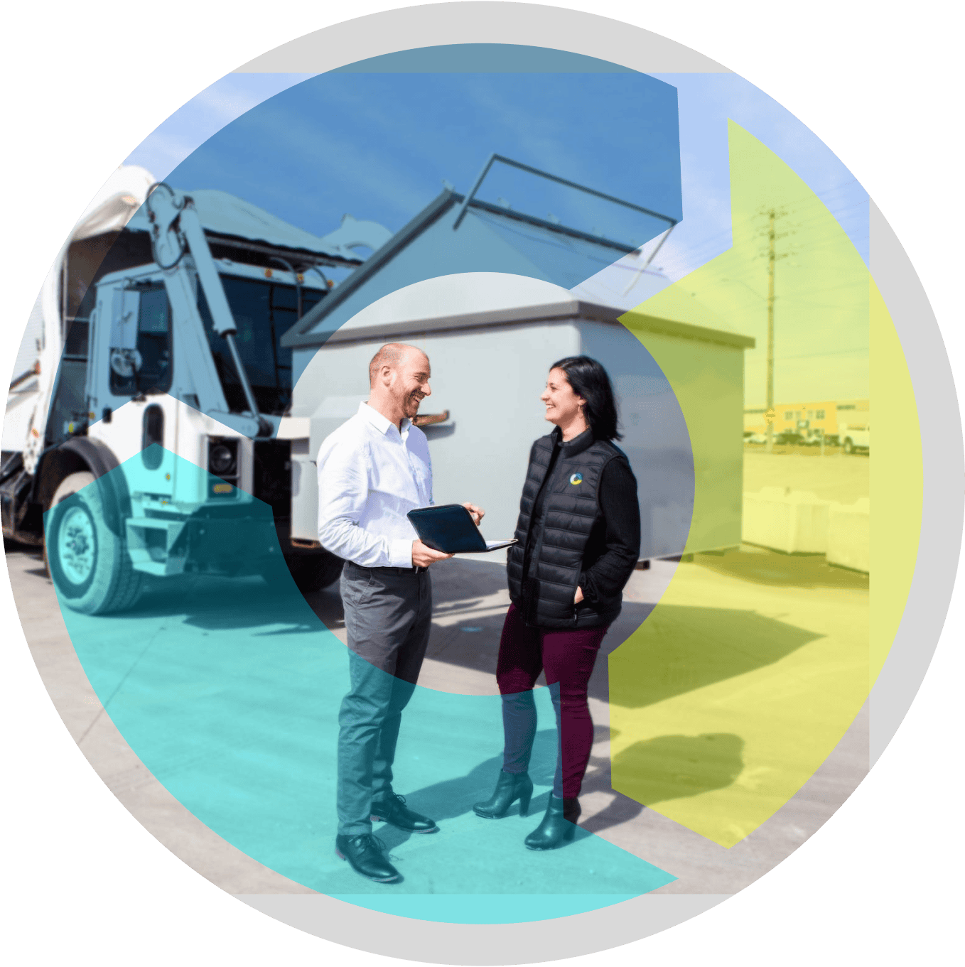 Commercial waste disposal and recycling services by Waste Solutions.