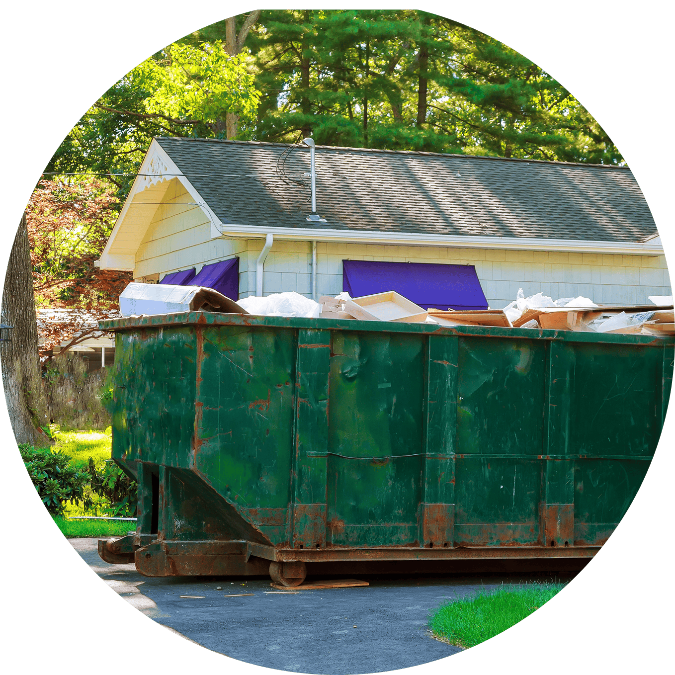 Residential waste management and dumpster rental services for efficient home cleanup.